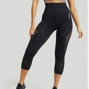 NWOT Gymshark Energy Seamless Cropped Leggings - Black